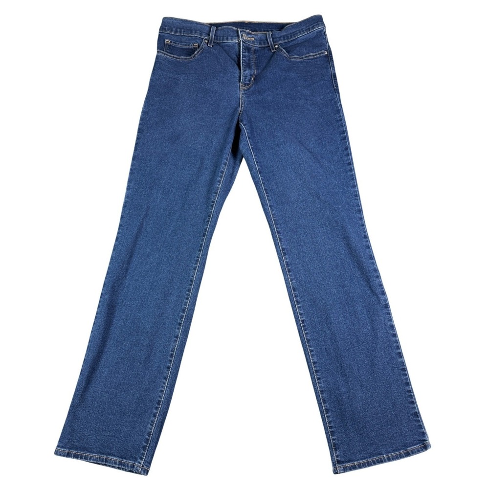 Levi Strauss Co Womens Jeans Dark Wash Straight Leg‎ Button Fly Size 10